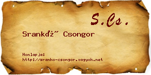 Srankó Csongor névjegykártya