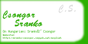 csongor sranko business card